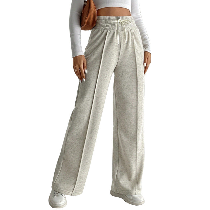 Damen Sweathose Weit Elastischer Bund Seitentaschen