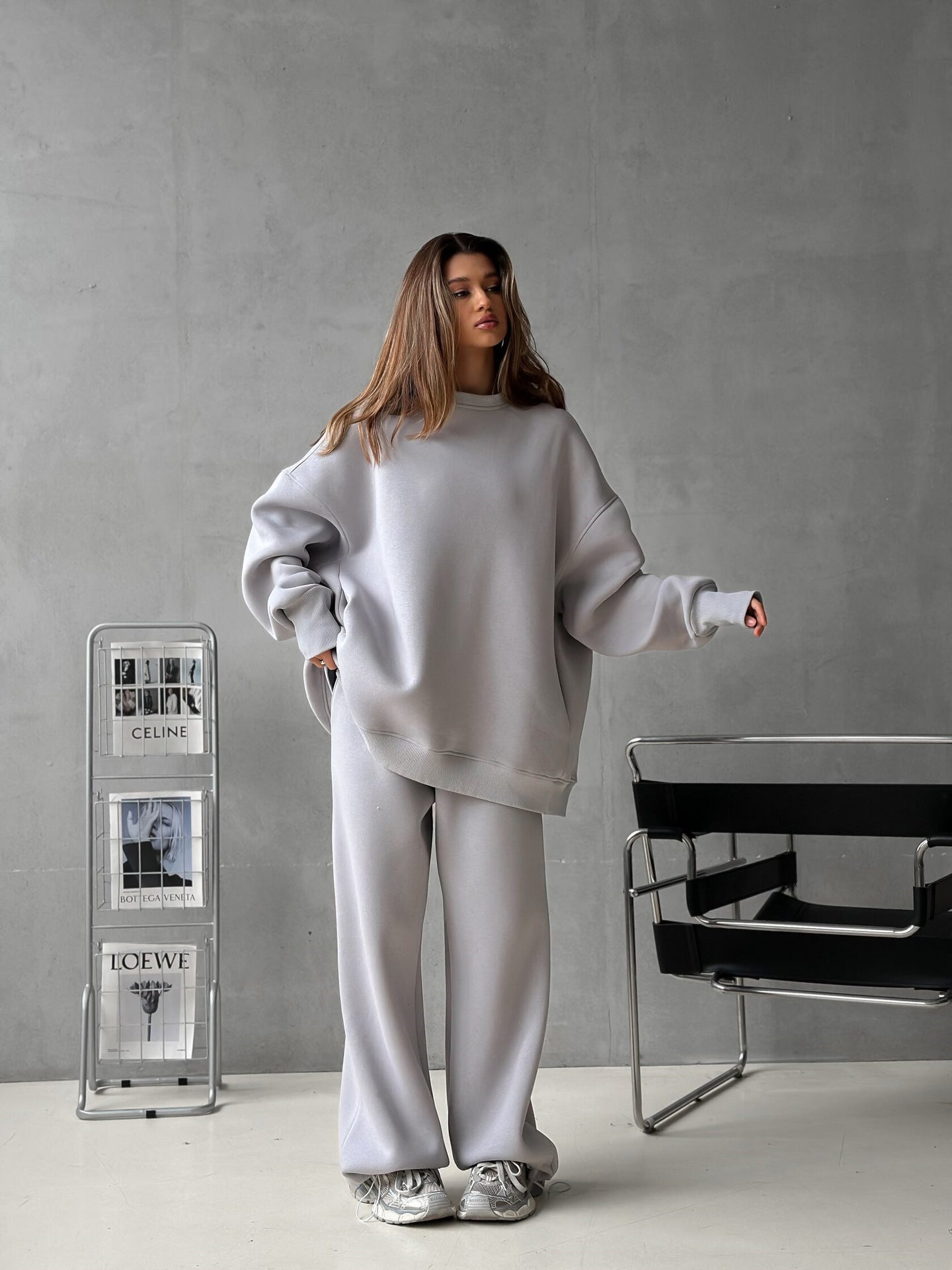 Damen Oversized Sweatshirt und Jogginghose Set Norvielle