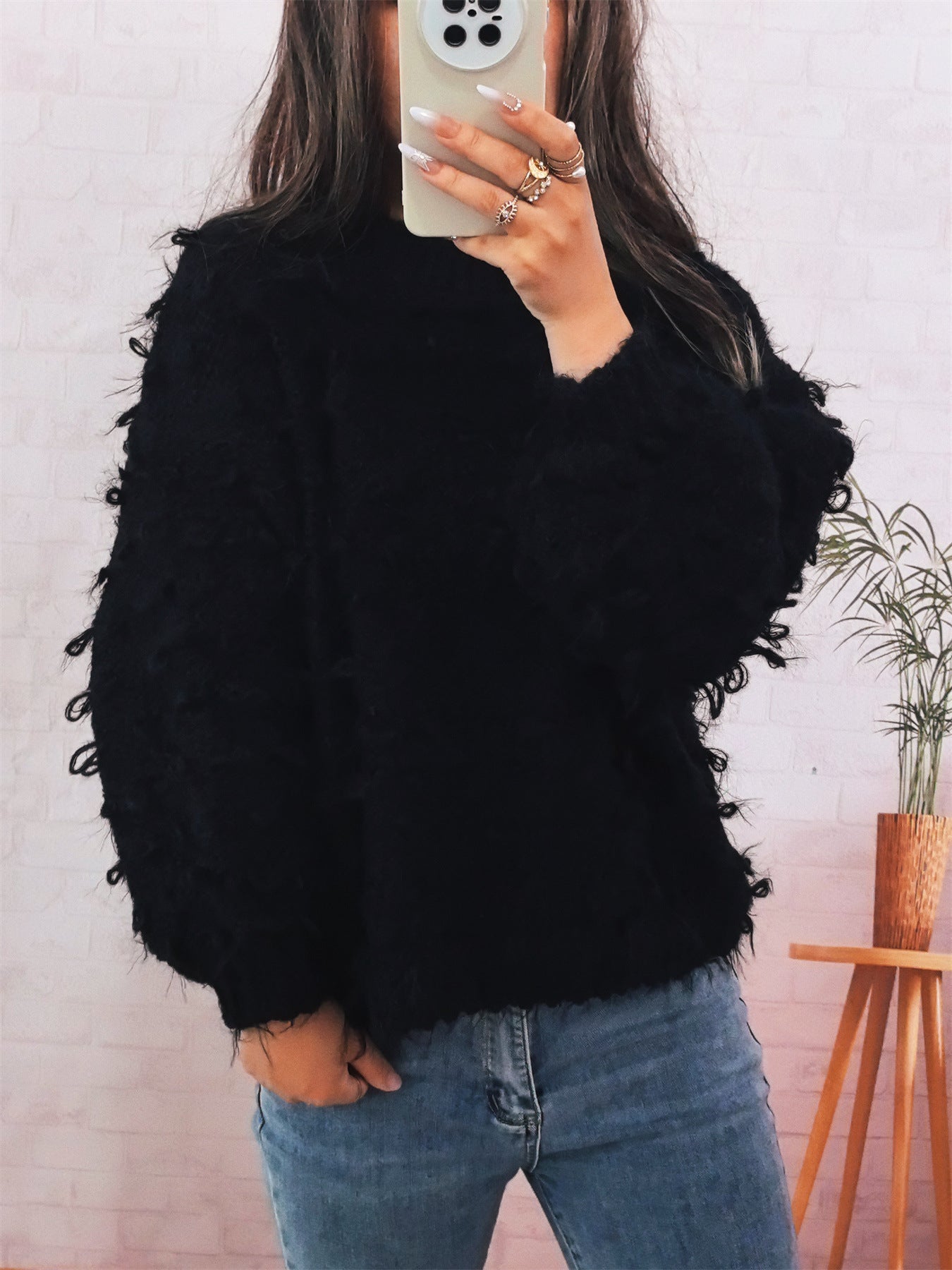 Damen Strickpullover Kuschelig Struktur Norvielle