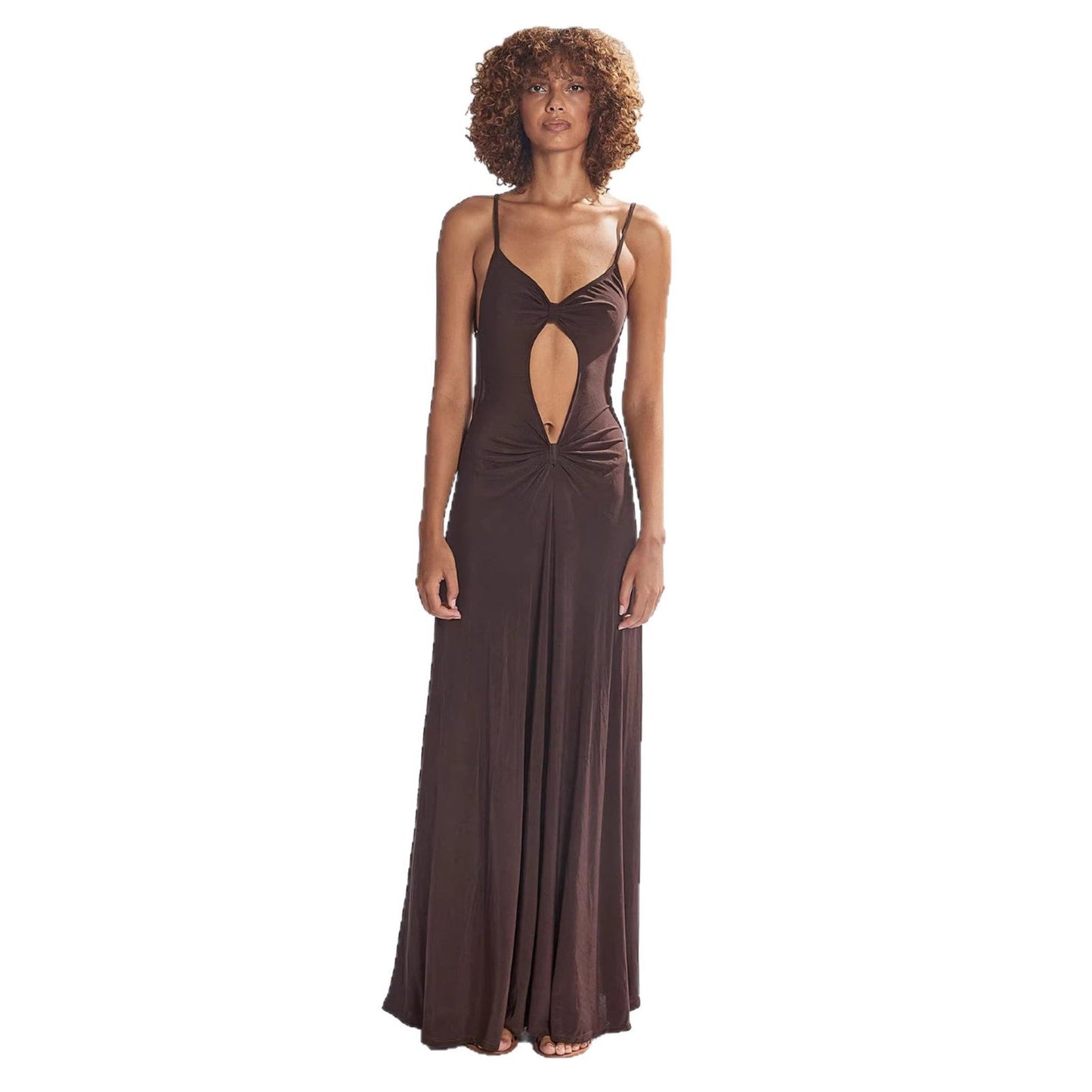 Damen Maxikleid mit Cut-Out-Design Weich