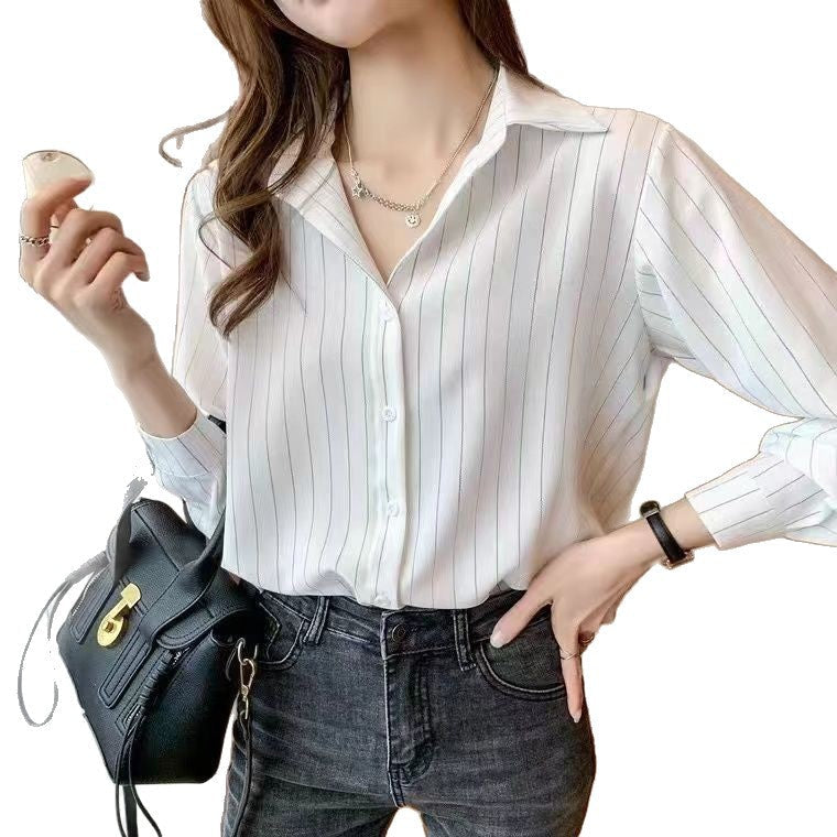 Damen Bluse Feinestreifenmuster Norvielle