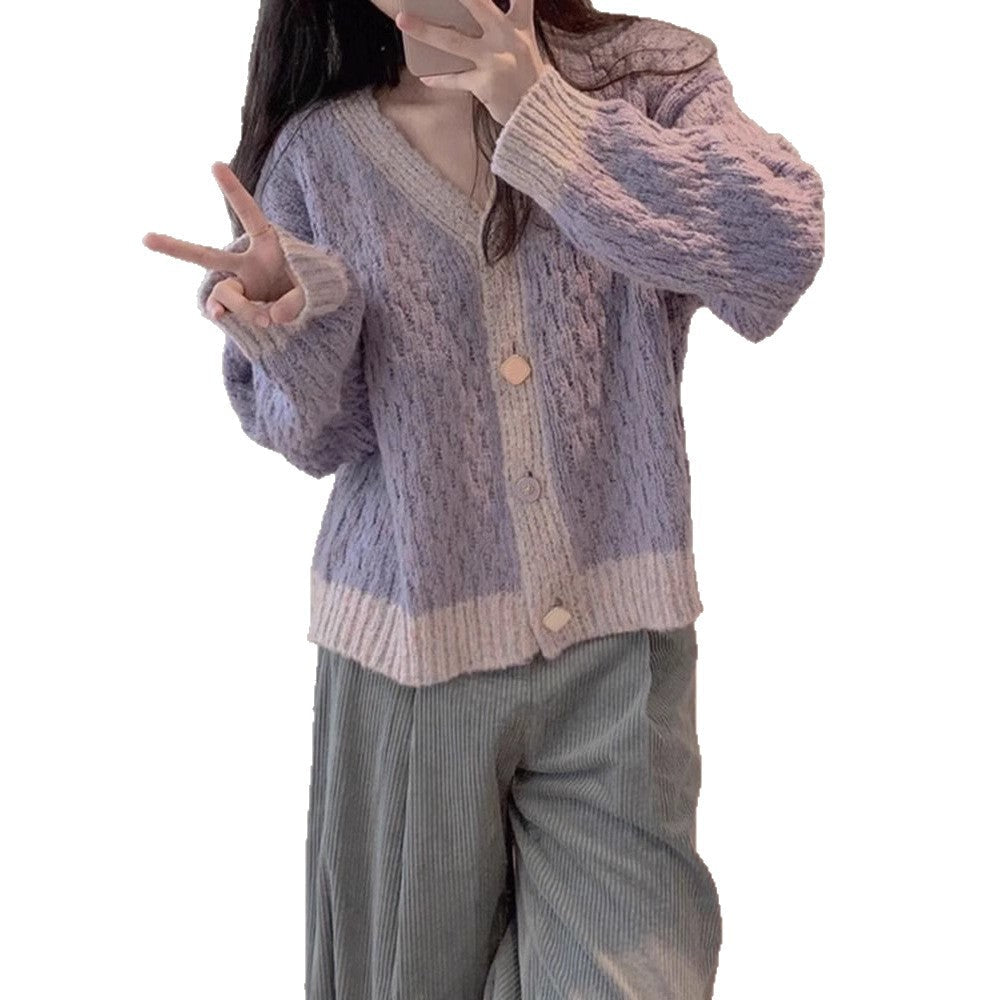 Damen Strickjacke Kuschelig Knöpfe Norvielle
