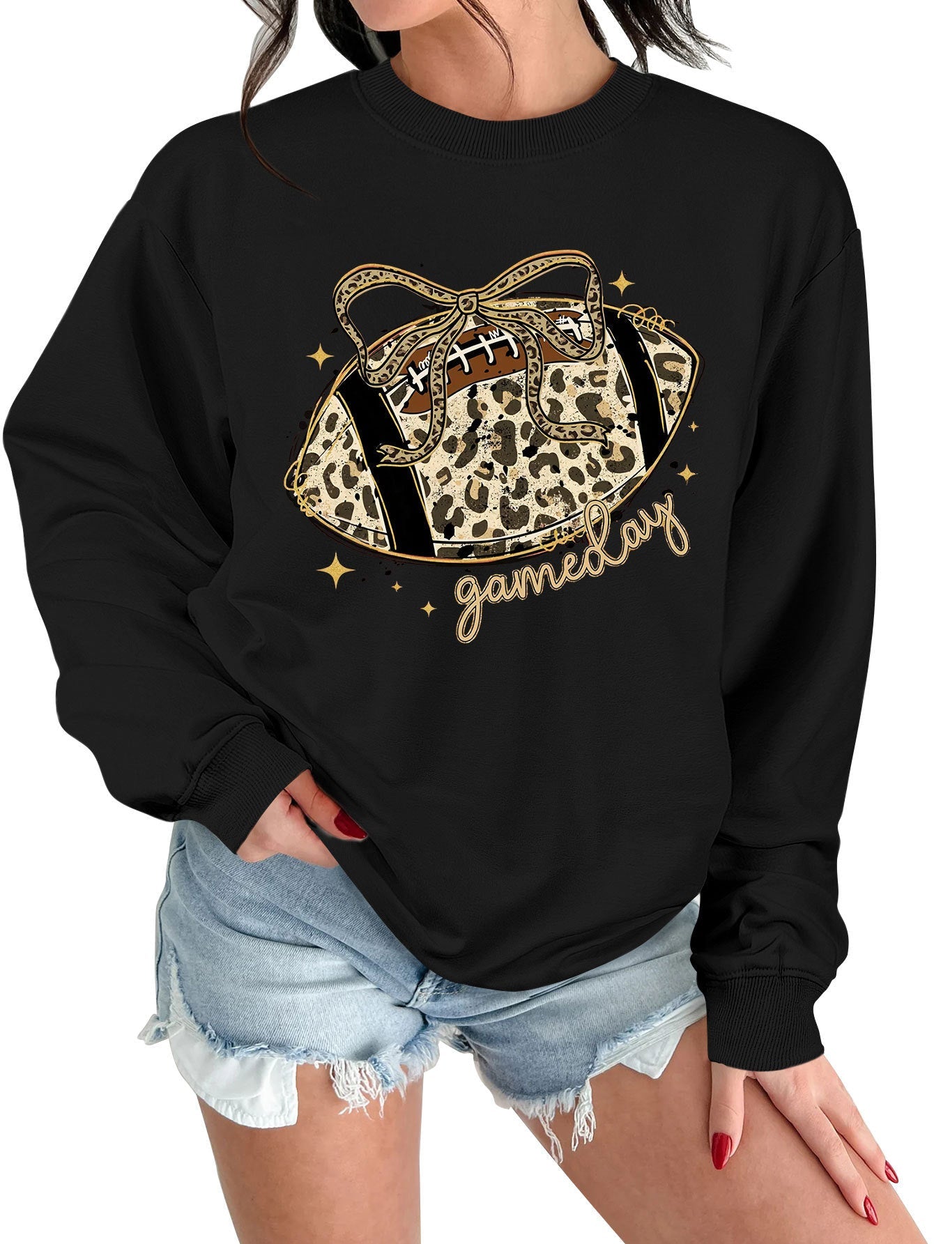 Damen Sweatshirt Sportmotiv Lässig Norvielle