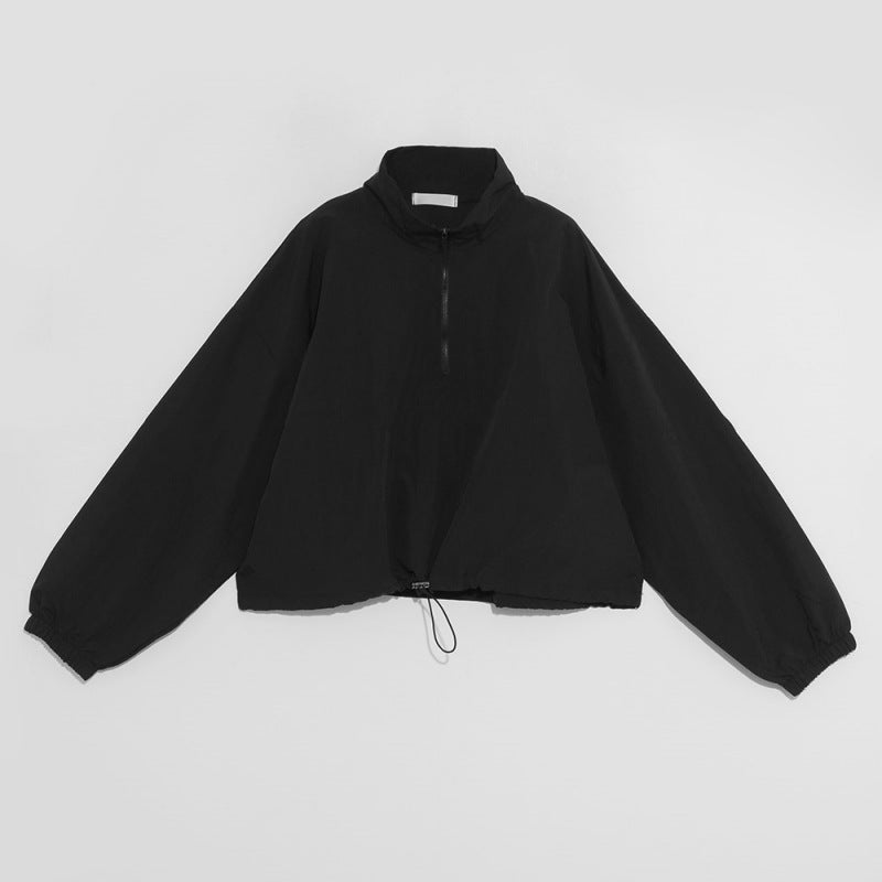 Damen Übergangsjacke mit hohem Kragen und Kordelzug Norvielle