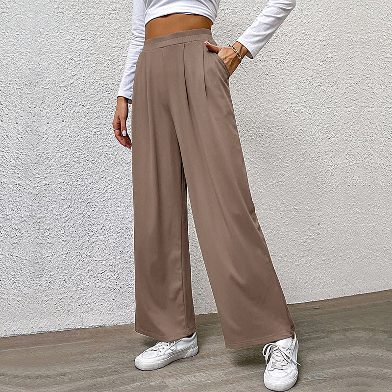 Damen Palazzo-Hose Hochtaillen Falten Norvielle