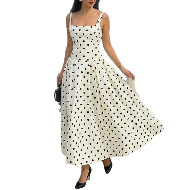Damen Maxi-Kleid Polka-Dots Norvielle