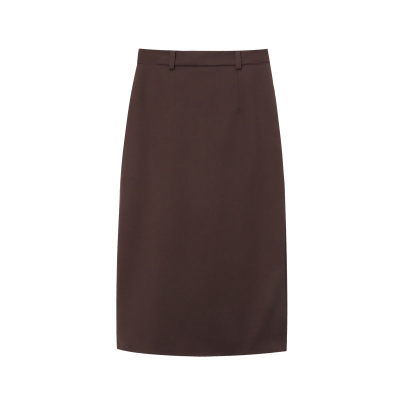 Damen Midirock Moderner Schnitt Hohe Taschen Norvielle