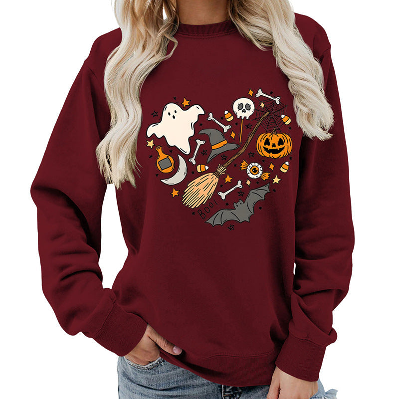 Damen Halloween Sweatshirt Kreatives Motiv