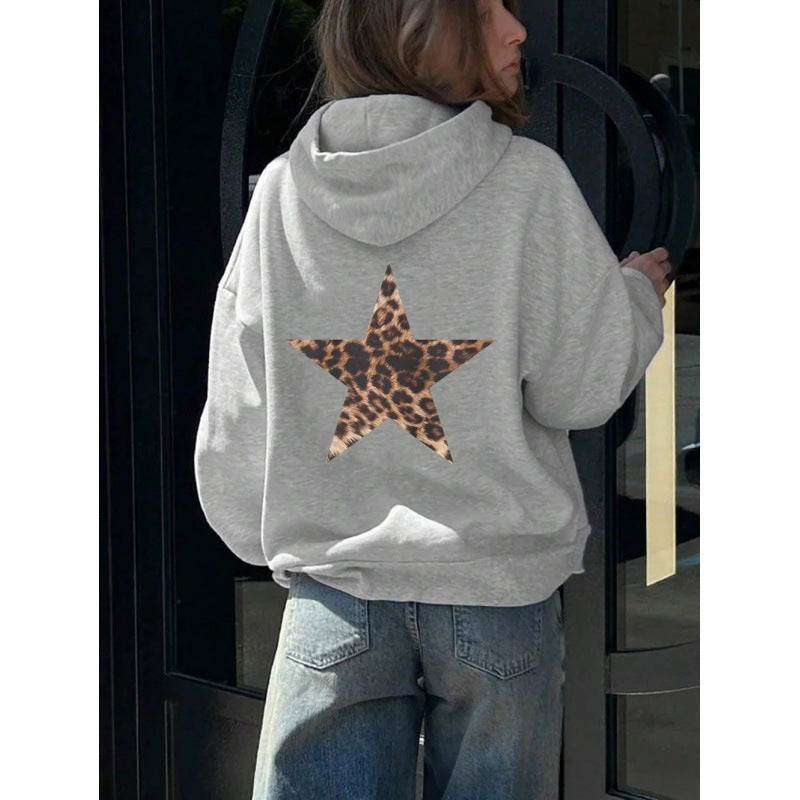 Damen Kapuzenpullover Glitzerndes Sternmotiv Norvielle