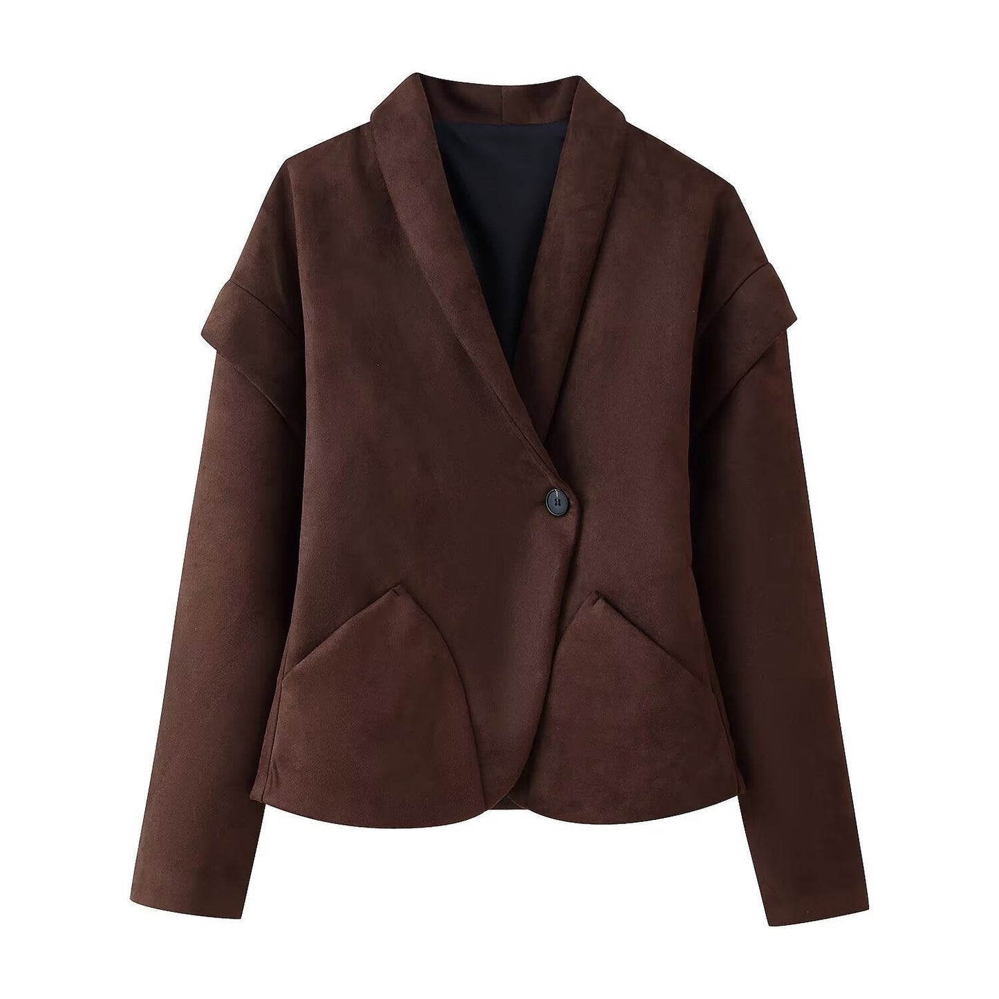 Damen Blazerjacke Elegantes Design Praktische Taschen