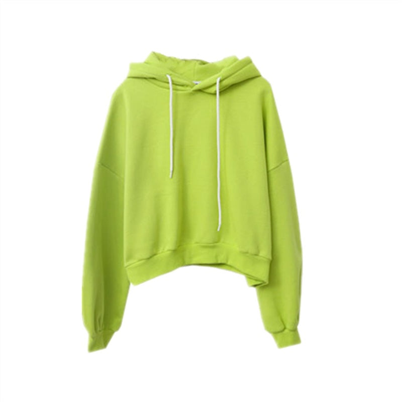 Damen Hoodie Cropped Voluminöse Ärmel Norvielle