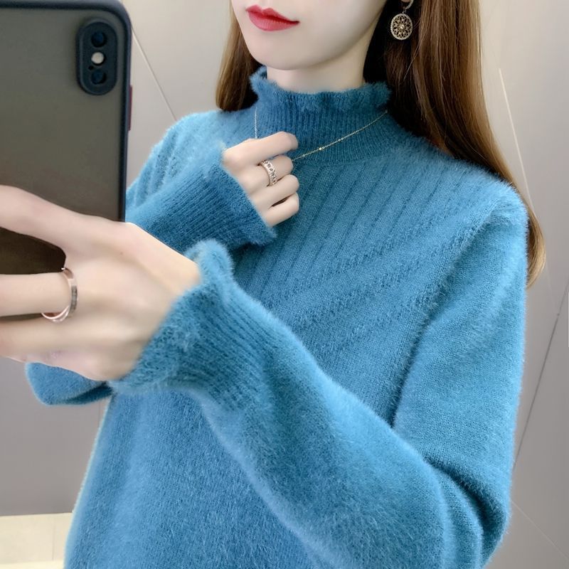 Damen Rollkragenpullover Strukturiertes Design Norvielle