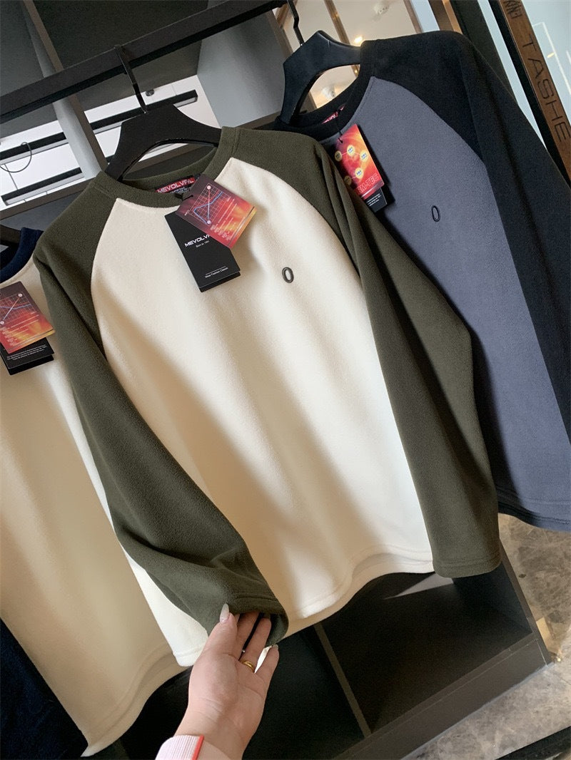 Damen Fleece Oberteil Raglanärmel Hochkomfort Beige