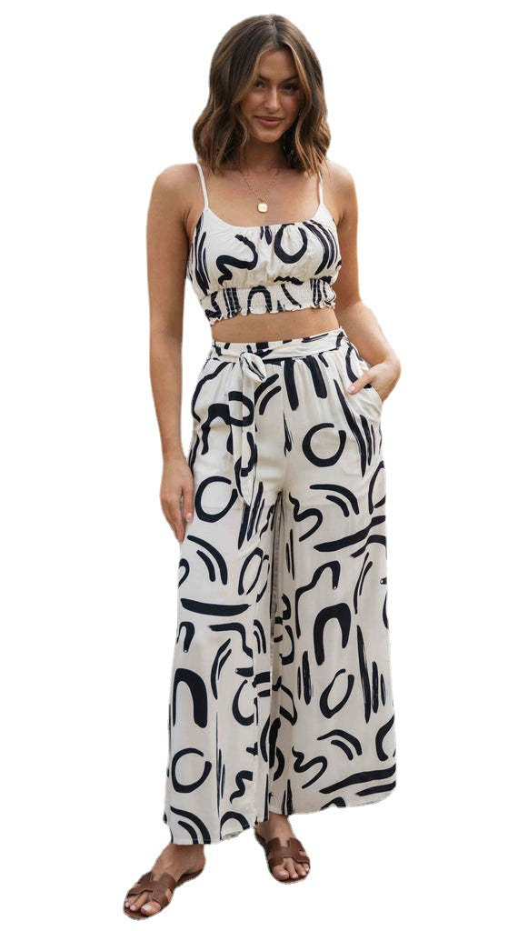 Damen Zweiteiliges Set Crop- und Hose Norvielle