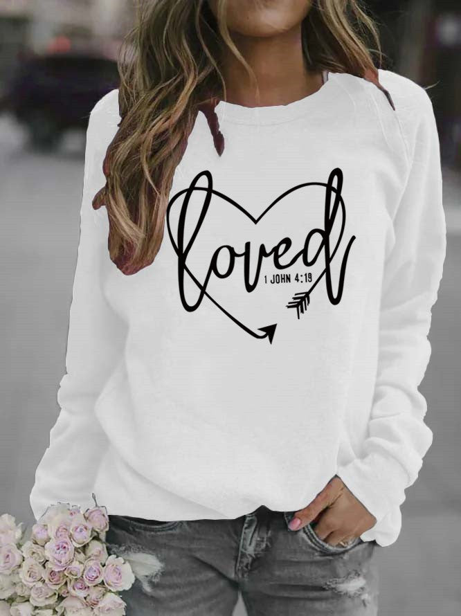 Damen Sweatshirt Inspirierender Schriftzug Trendiges Design Norvielle