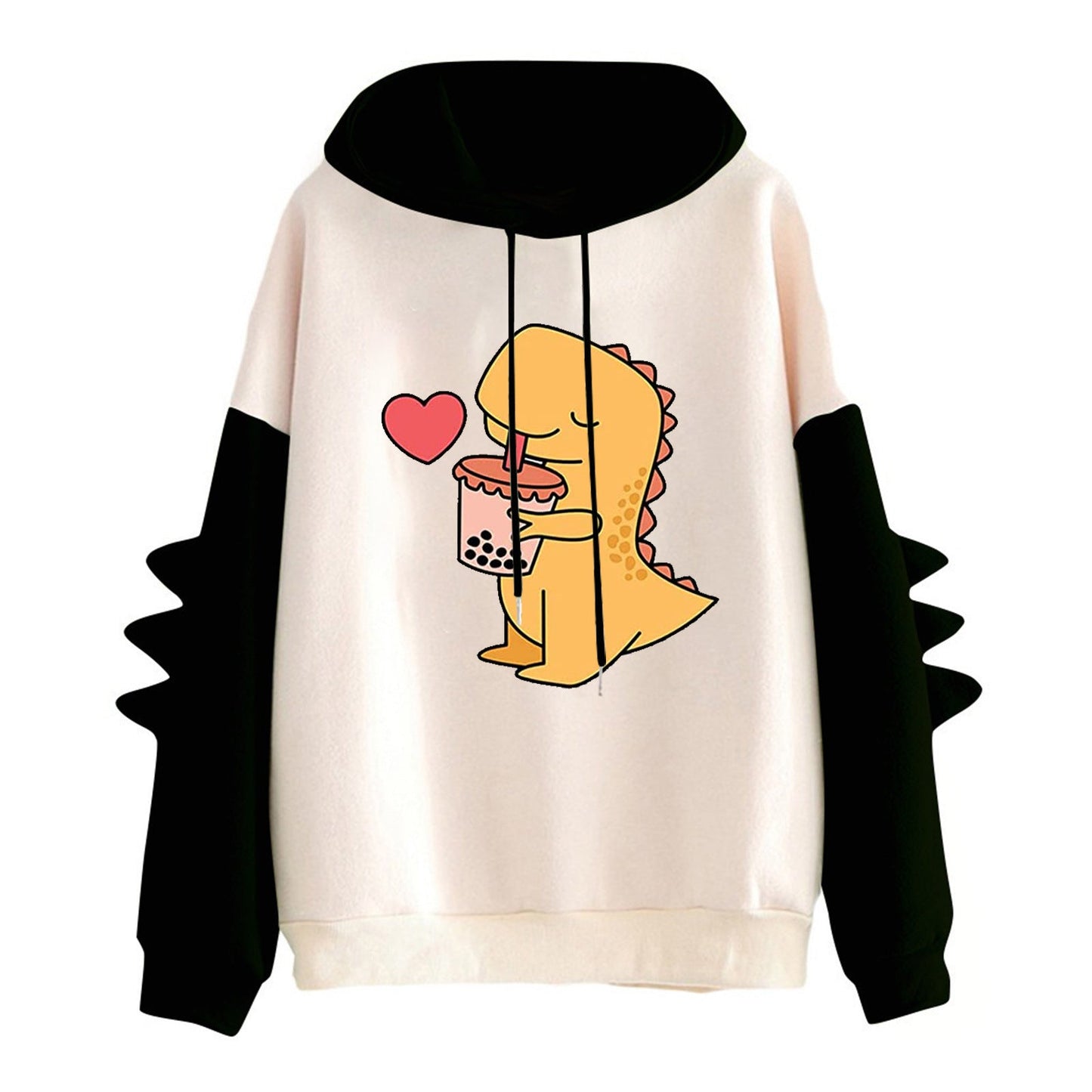 Damen Kapuzenpullover Dinosaurier-Design
