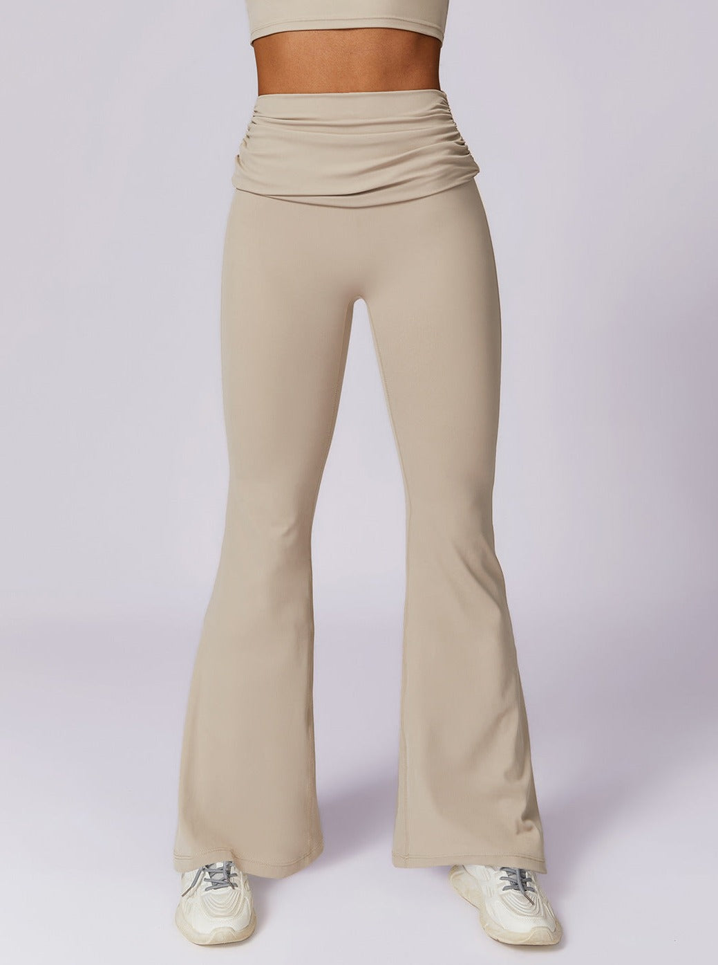 Elvira Damen High-Waist Leggings Geraffter Bund