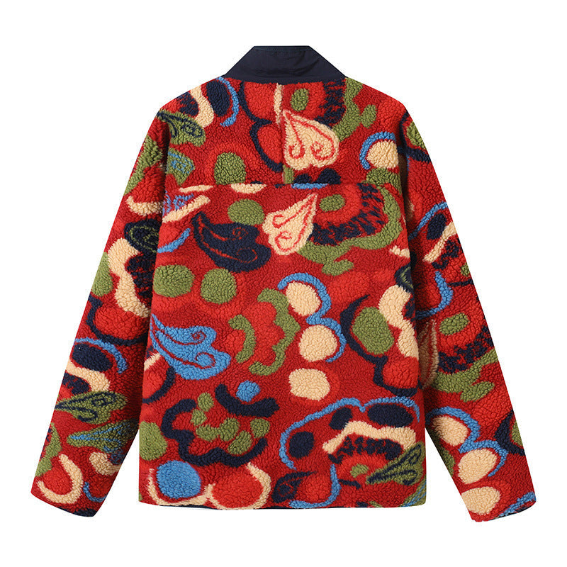 Damen Fleecejacke Bunt Muster Norvielle