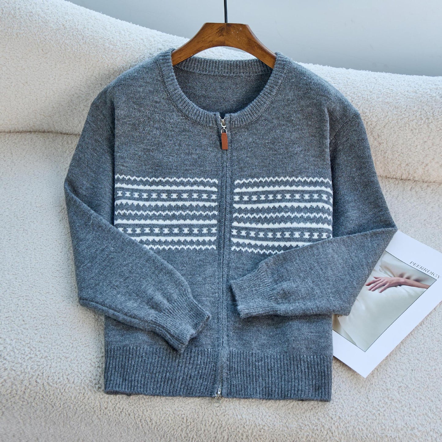 Damen Strickjacke Grafisches Muster Norvielle