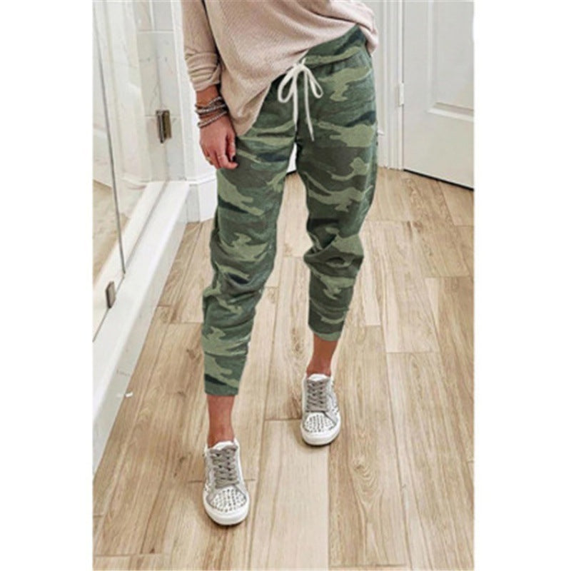 Damen Jogginghose Camouflage Elastischer Bund