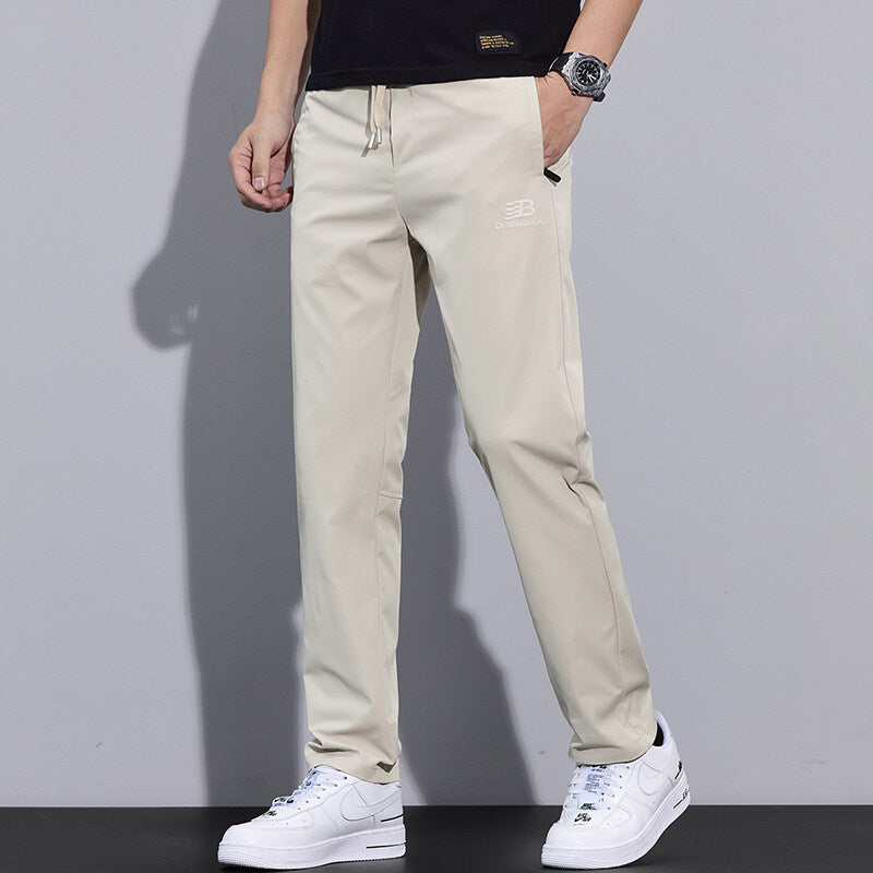 Herren Sportliche Freizeithose Verstellbarer Kordelzug Seitliche