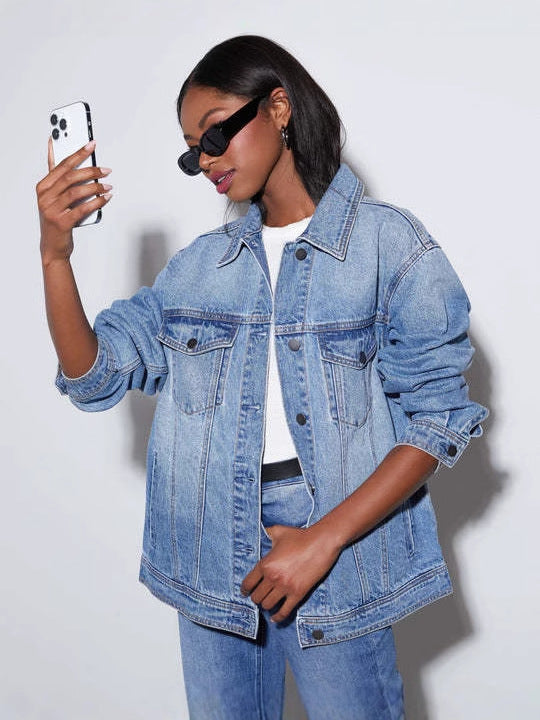 Damen Oversized Denimjacke