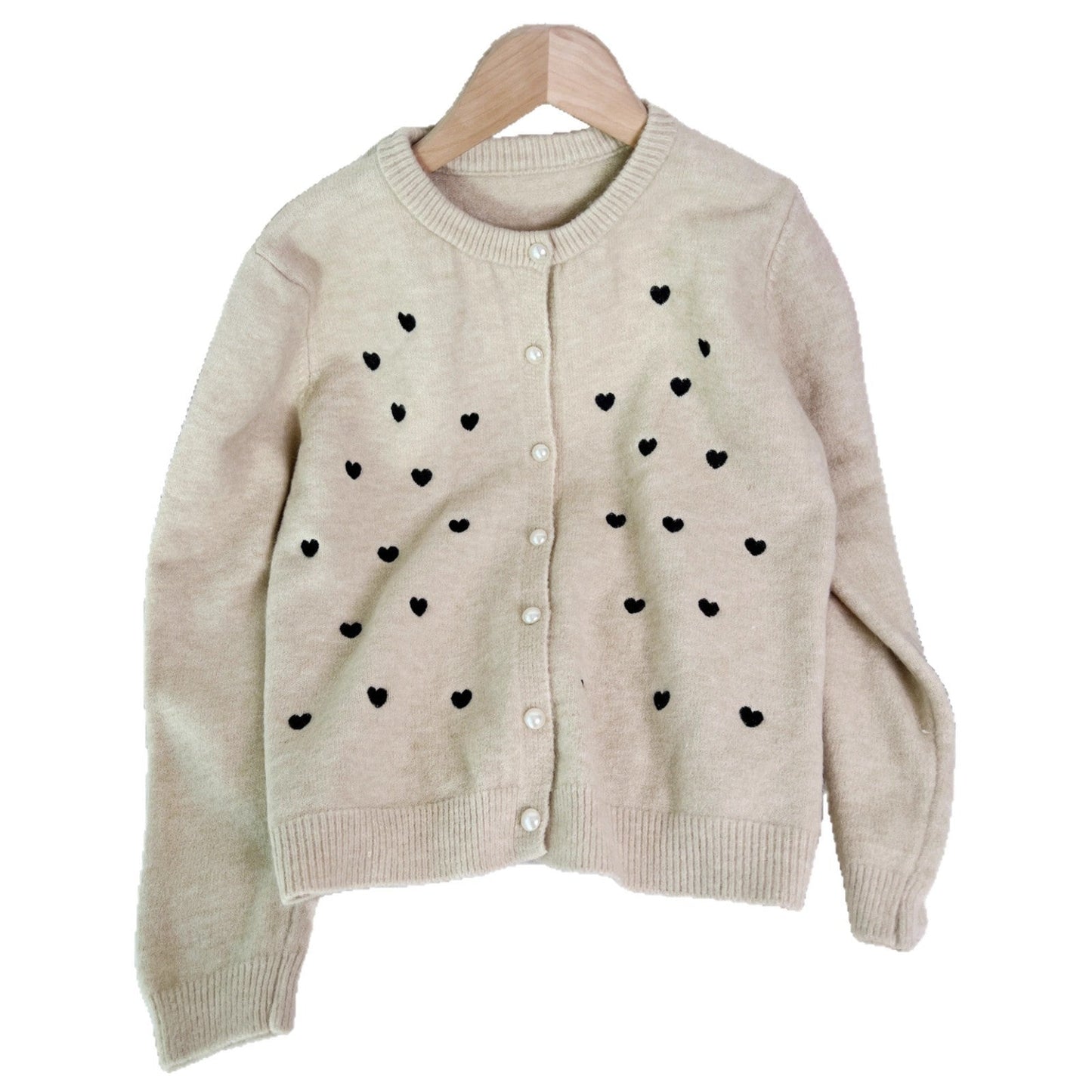 Damen Pulloverjacke Herzmotiv Norvielle