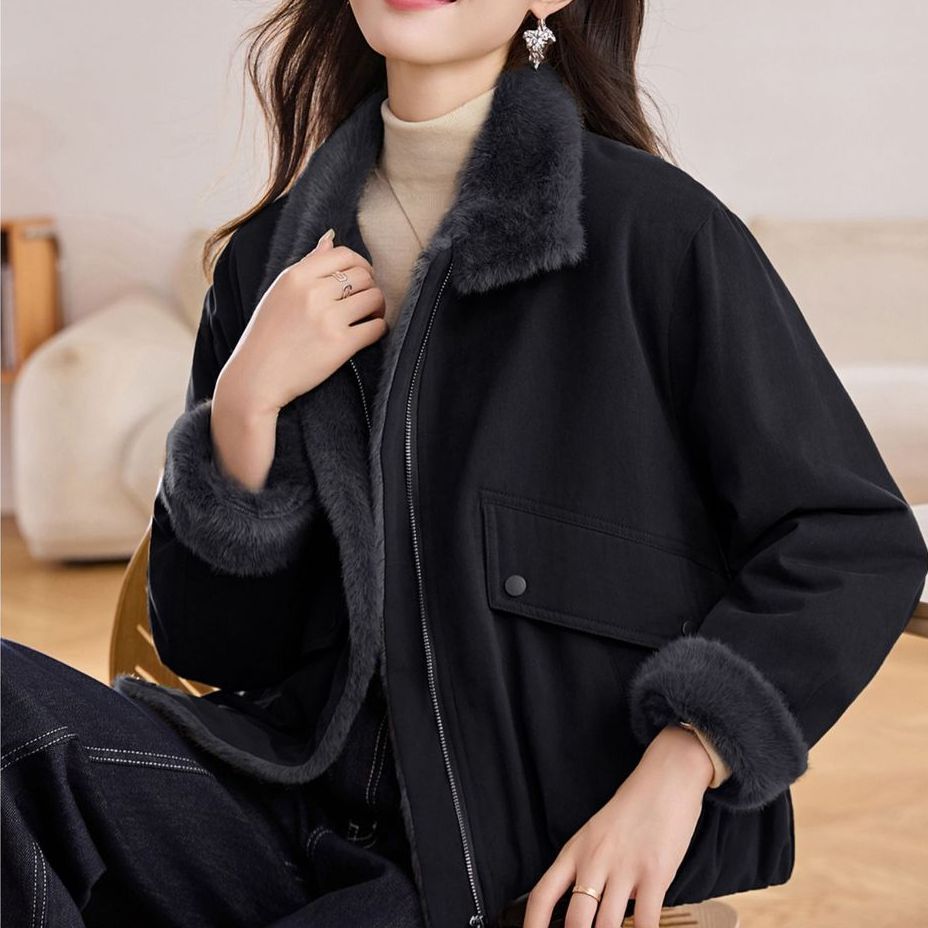 Damen Steppjacke Warm Flauschig Norvielle