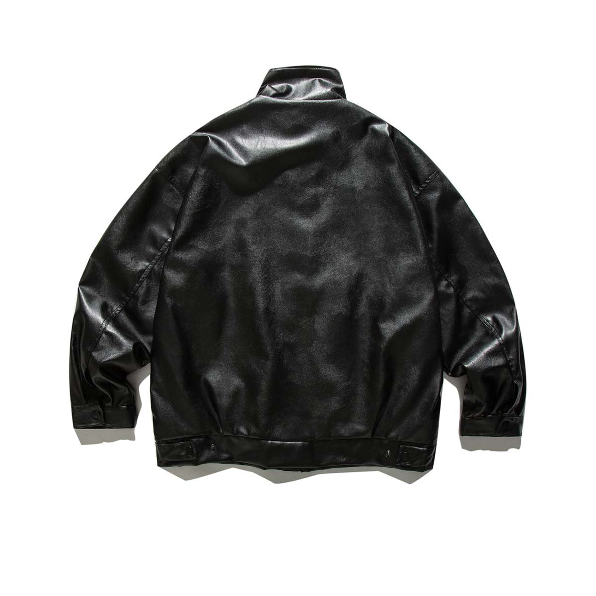 Damen Lederjacke Lässig Mit Taschen
