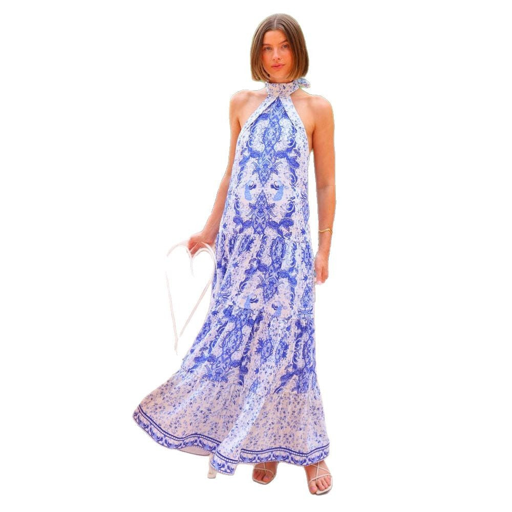 Damen Maxikleid Paisleymuster Norvielle