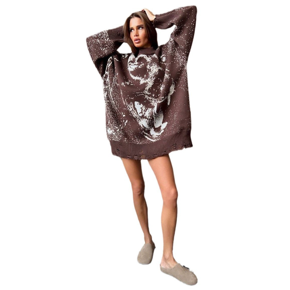 Damen Oversized Pullover Farbverlauf