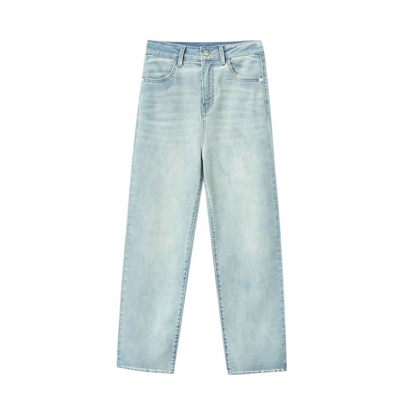 Damen Weite Jeans Hochgeschnittenes Modell Norvielle