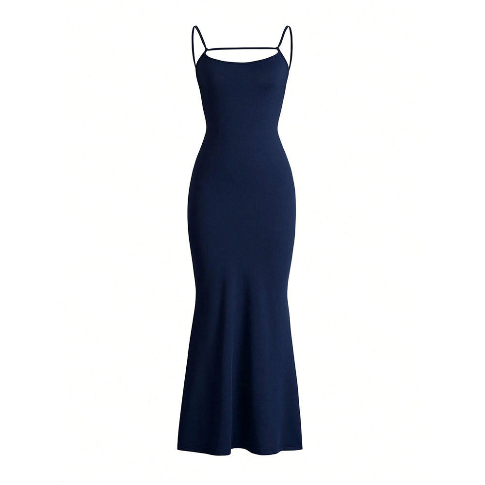 Damen Maxikleid Schulterfrei Schnürung Norvielle
