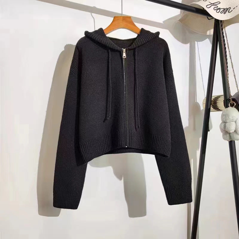 Damen Kapuzenpullover Reißverschluss Lässig Norvielle