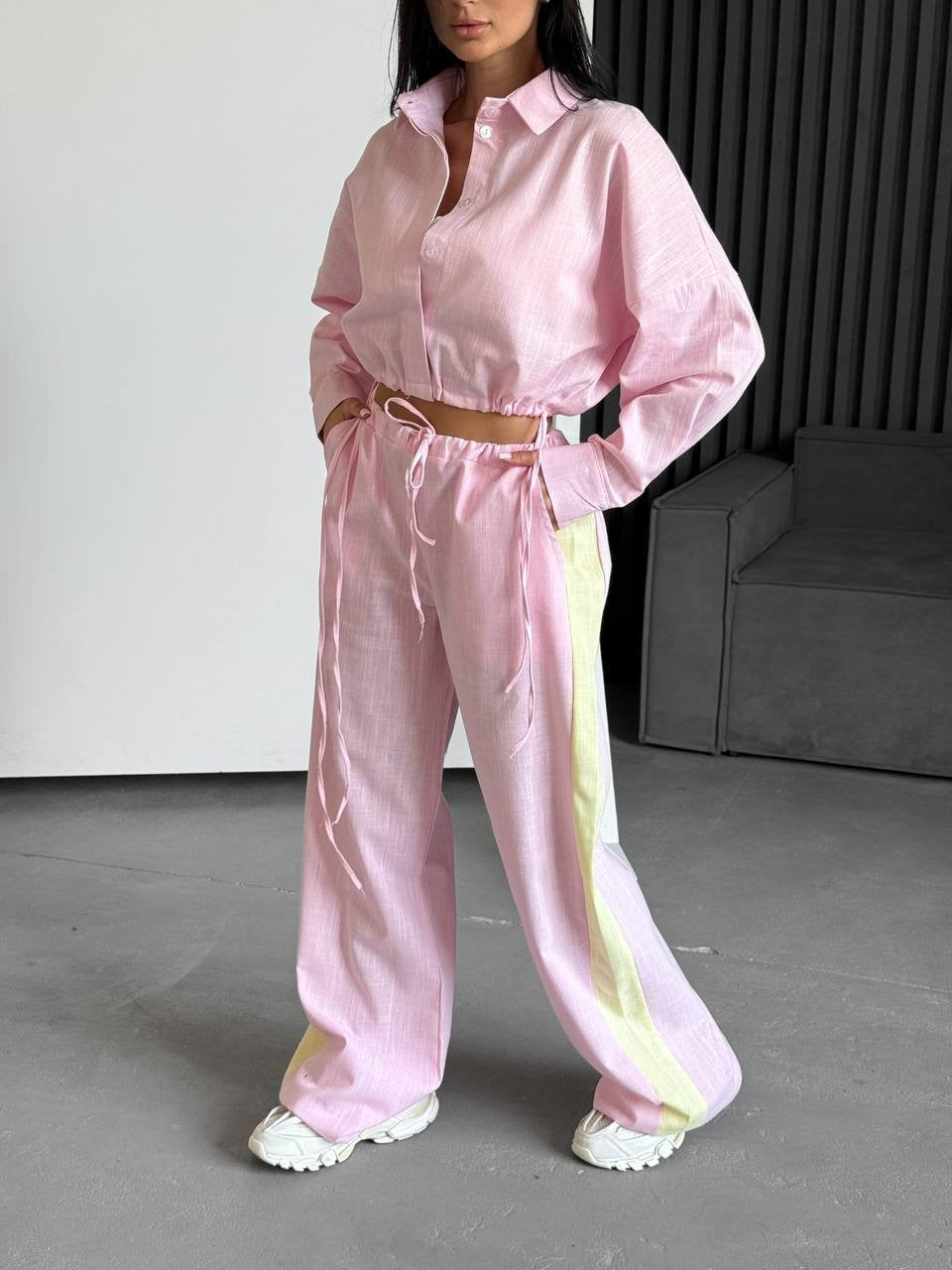 Damen Loungewear-Set mit Kordelzug Norvielle