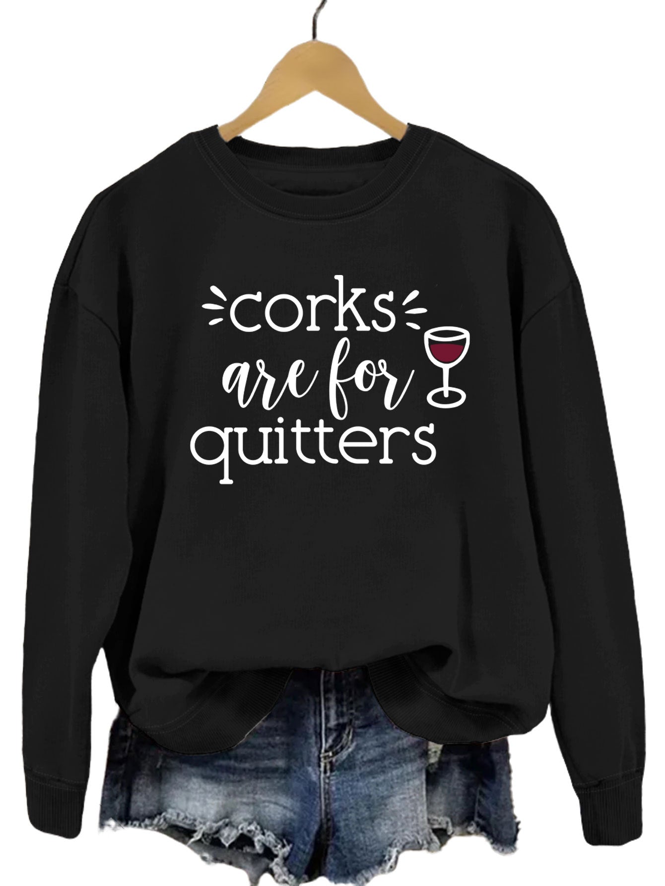 Damen Sweatshirt Lässiger Schnitt Mit Kreativem Spruch Norvielle
