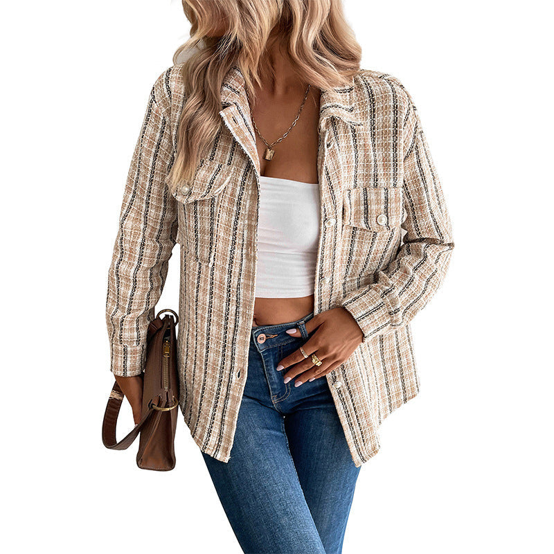 Damen Overshirt Kariert Baumwolle Norvielle