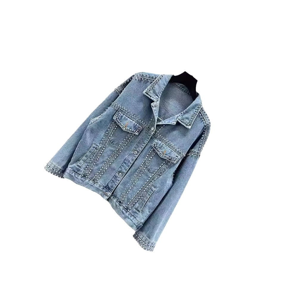Damen Jeansjacke mit Nieten