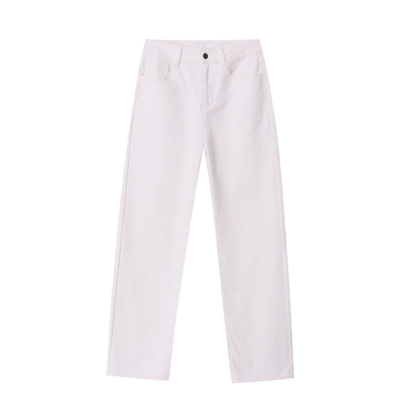 Damen Hochtaillierte Jeans Weites Bein Nachhaltiger Baumwollmix