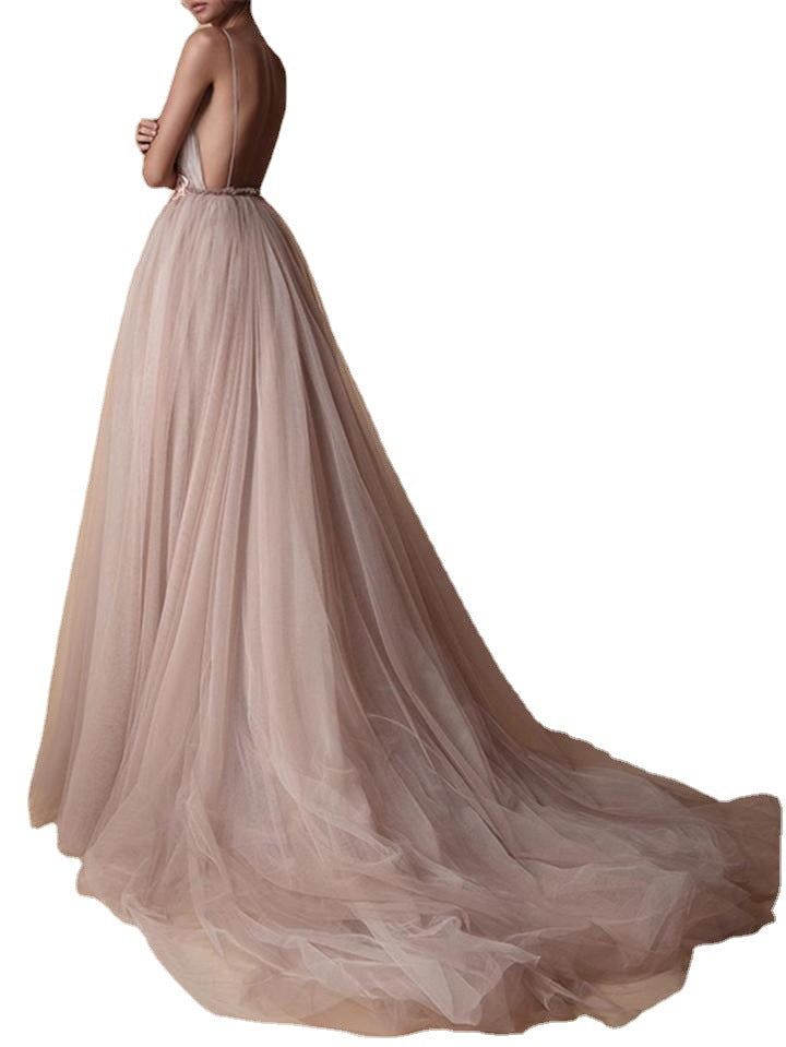 Damen Abendkleid V-Ausschnitt Floralmuster Norvielle