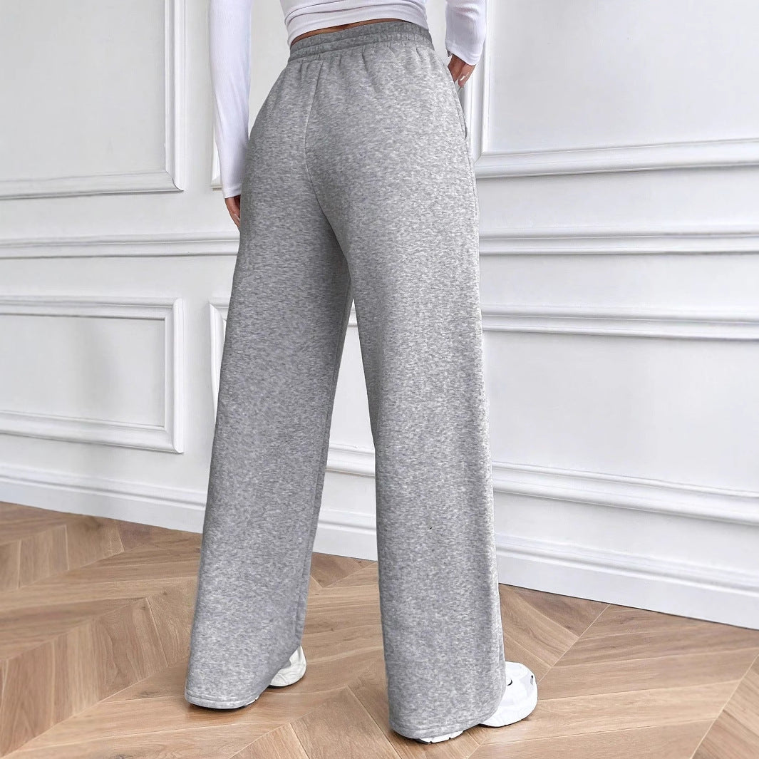Damen Freizeithose Weites Bein Elastischer Bund Norvielle