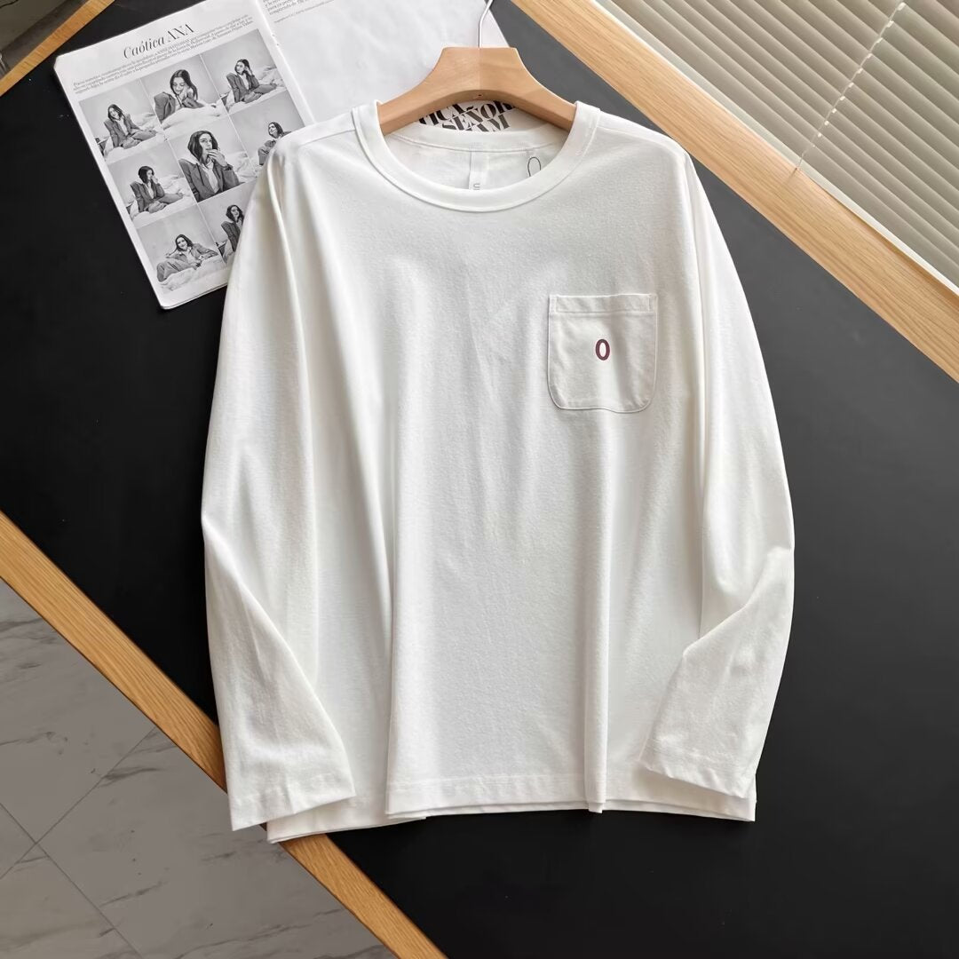 Damen Langarmshirt Gestreift Mit Brusttasche Norvielle