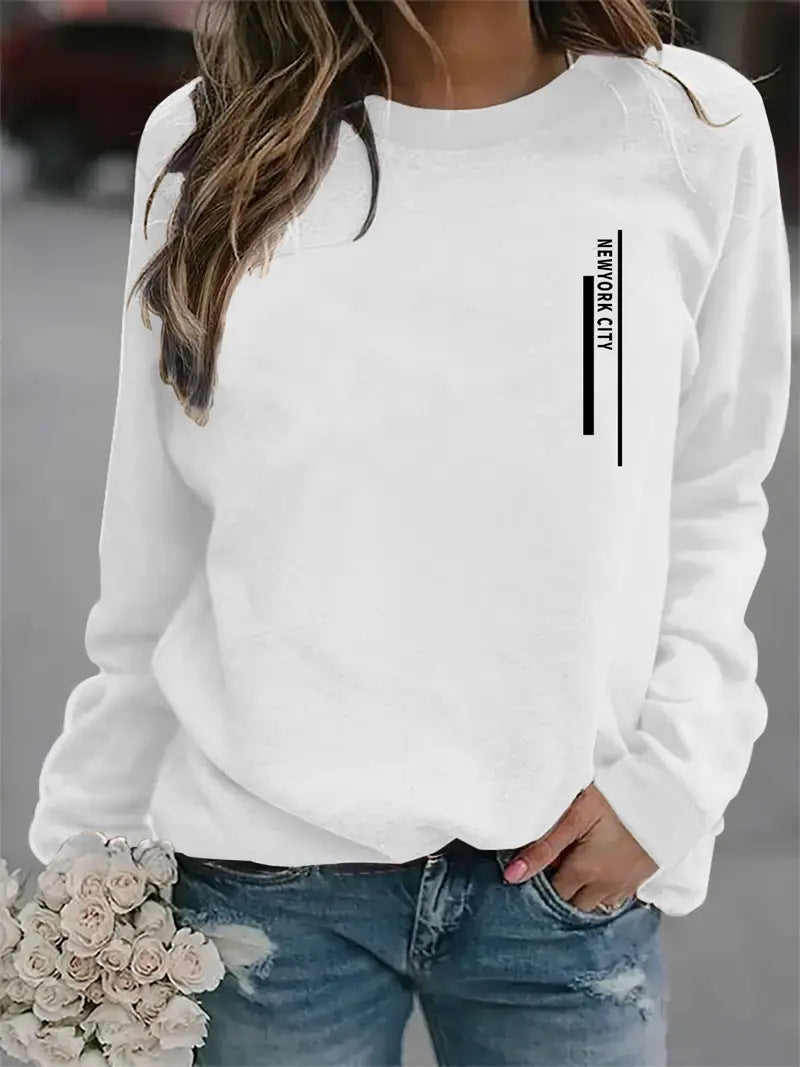 Damen Sweatshirt Städte-Aufdruck Norvielle