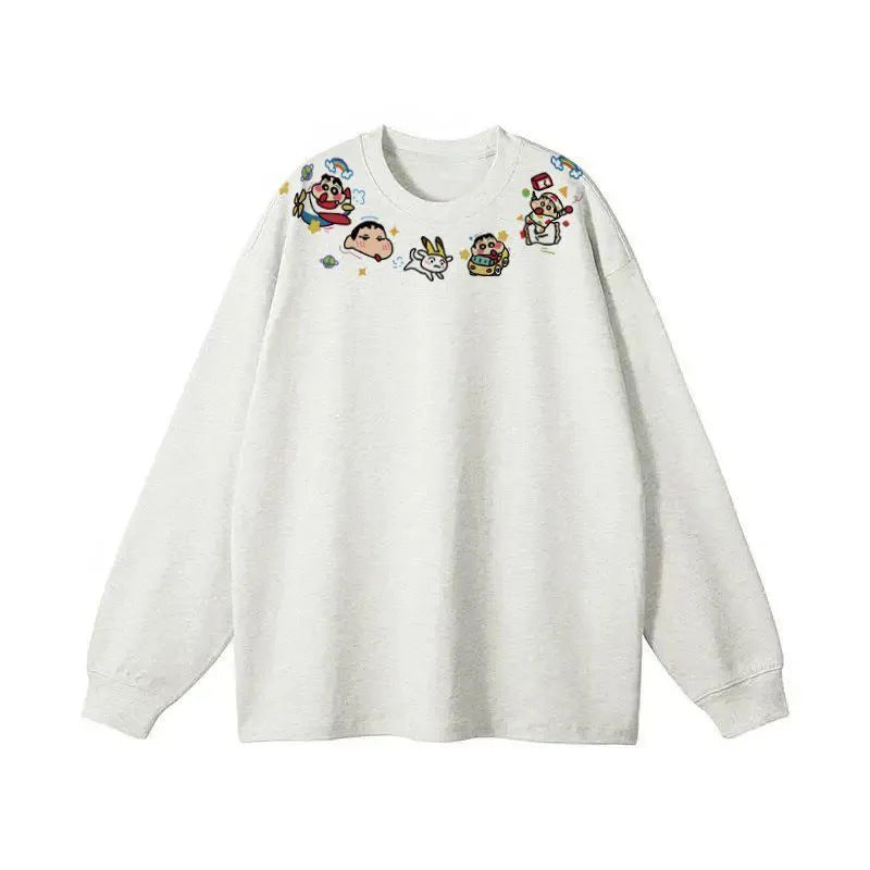 Damen Sweatshirt Cartoon-Ausschnitt Norvielle