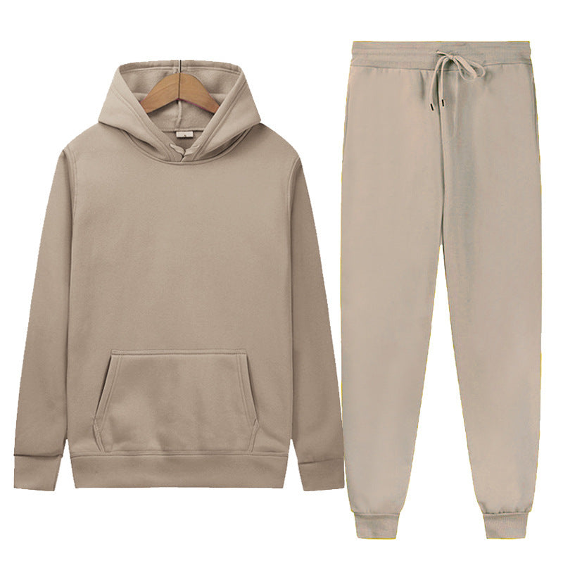 Damen Kapuzenpullover-Set Baumwollmix Jogginghose Anthrazit