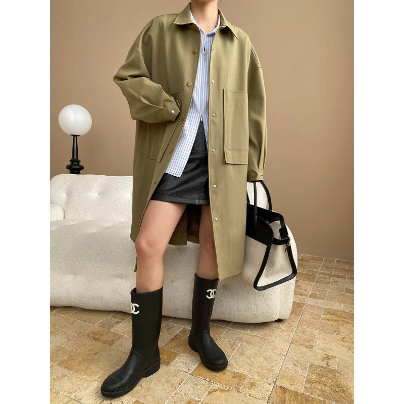 Damen Oversized-Jacke Lässig Modischer Schnitt Norvielle