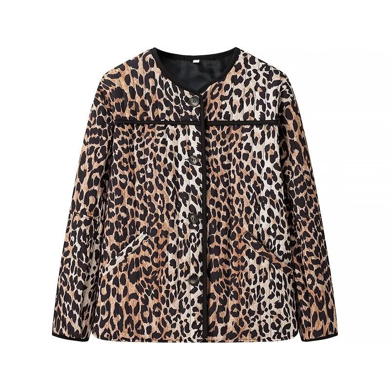 Damen Leopardenmuster Jacke Modisch Norvielle