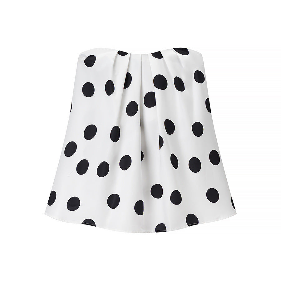 Damen Weite Hose Punktmuster