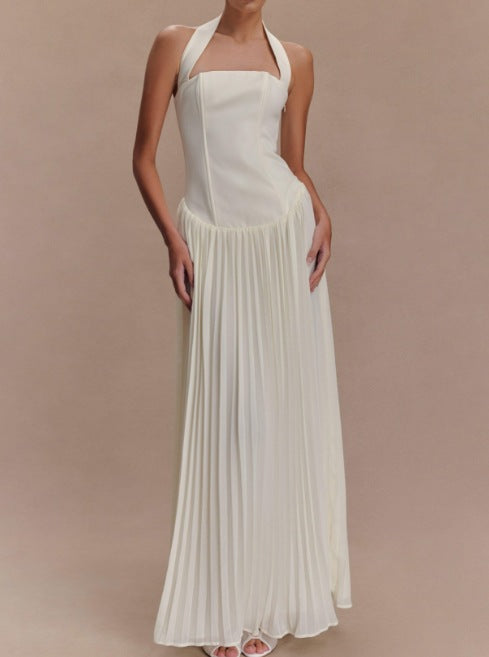 Damen Maxikleid Elegantes Trägerdesign