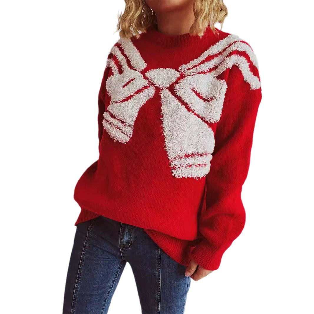 Damen Pullover 3D-Motiv Norvielle
